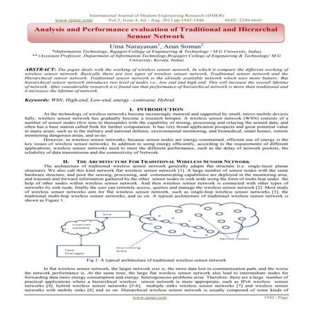 Analysis and Performance evaluation of Traditional and Hierarchal Sensor Network