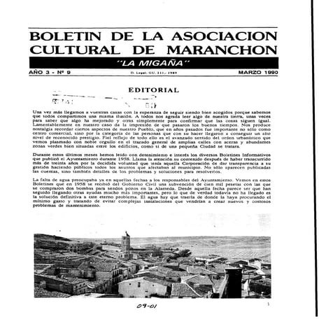 AñO 3 Nº 9 Marzo 1990