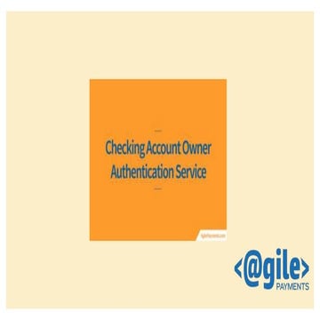 Checking Account Owner Authentication