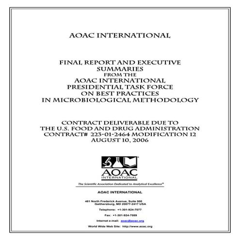 AOAC METHODS visual data 4