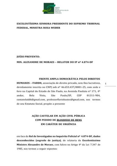 AÇÃO CAUTELAR EM AÇÃO CIVIL PÚBLICA 