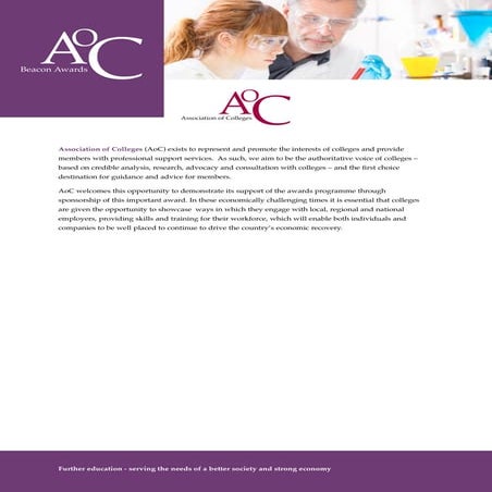 AoC Beacon Awards 2014-15 prospectus - AoC Award for College Engagement with ...