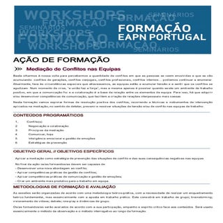 Ação de formaçao mediação de conflitos