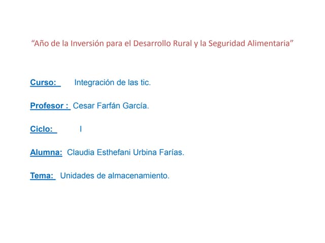 Año de la inversión para el desarrollo