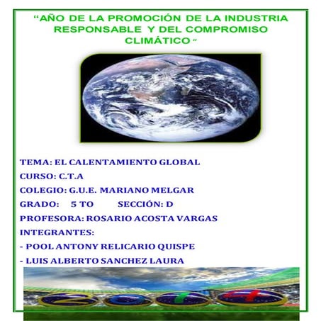 Año de la promoción de la industria responsable y del compromiso climático