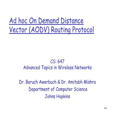 AODV protocol | PDF