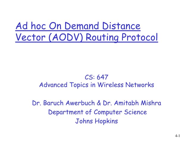 AODV protocol