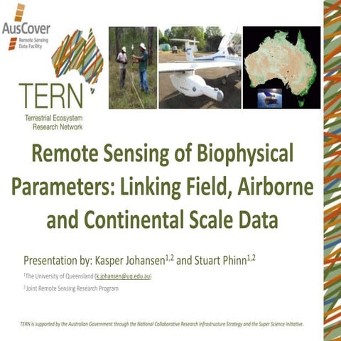 Remote sensing of biophysical parameters: linking field, airborne and contine...