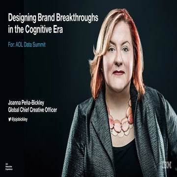 Designing Brand Breakthroughs In The Cognitive Era