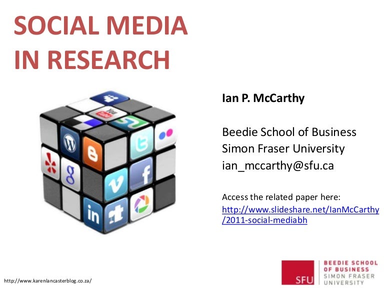 Social Media in Research