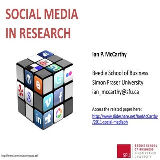 Social Media in Research