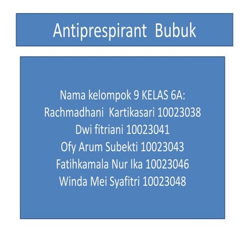 Aomk antiperspiran bubuk