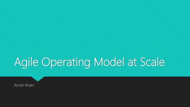 Agile Operating Model at Scale