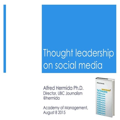 Thought leadership on social media