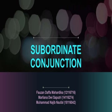 Subordinate conjunction[1]