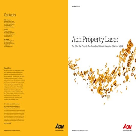 Aon property laser placemat