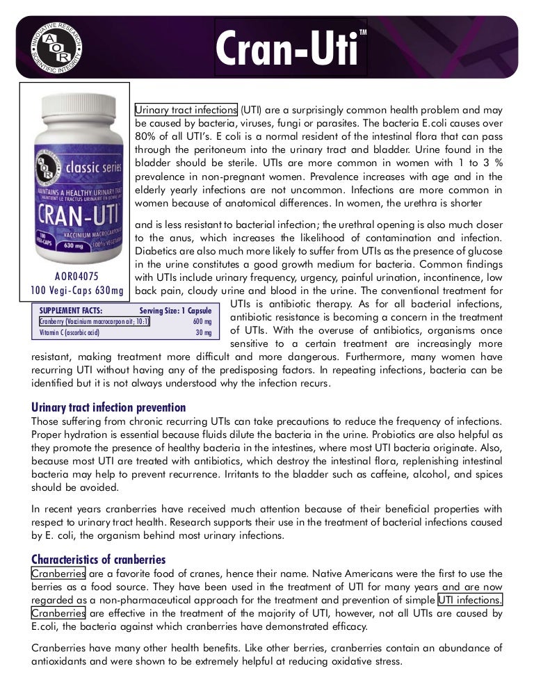 A O R Cran Uti