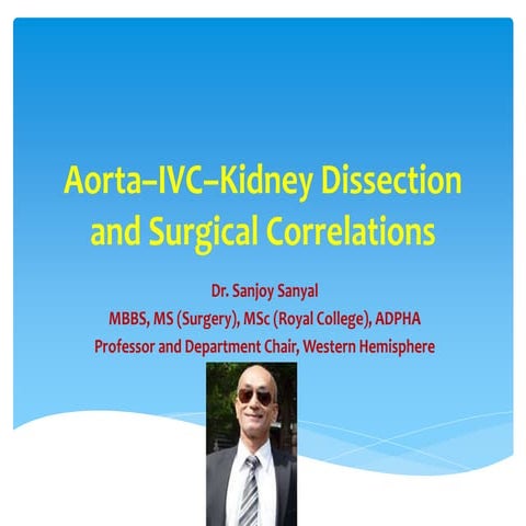 Aorta–IVC–Kidney Dissection and Surgical Correlations - Dr Sanjoy Sanyal