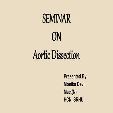 Aortic disection