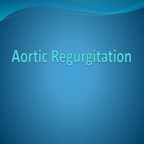Aortic regurgitation