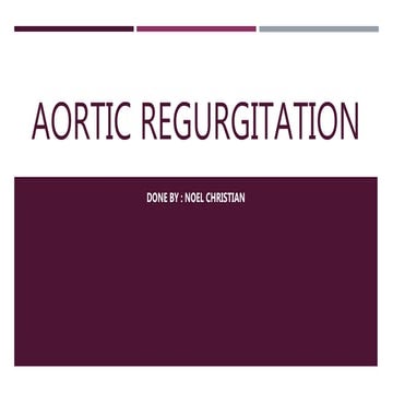 Aortic Regurgitation