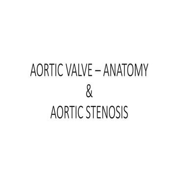 Aortic stenosis