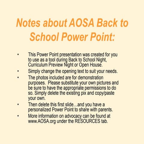 AOSA Advocacy Presentation | PPTX