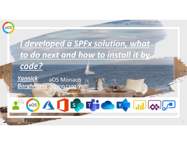 aOS Monaco - SPFx deployment