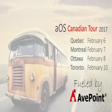 AOS Canadian Tour SharePoint ECM