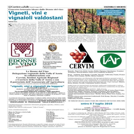 Concorso letterario Donne del Vino