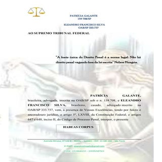 Ao supremo tribunal federal habeas ...