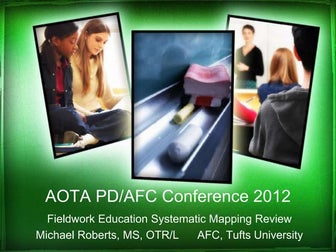 2012 AOTA PD AFC Presentation Roberts