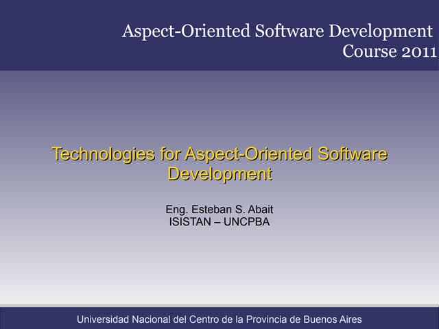 Aspect-Oriented Technologies