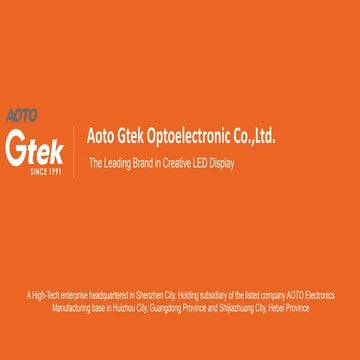 AOTO Gtek company profile en | PDF