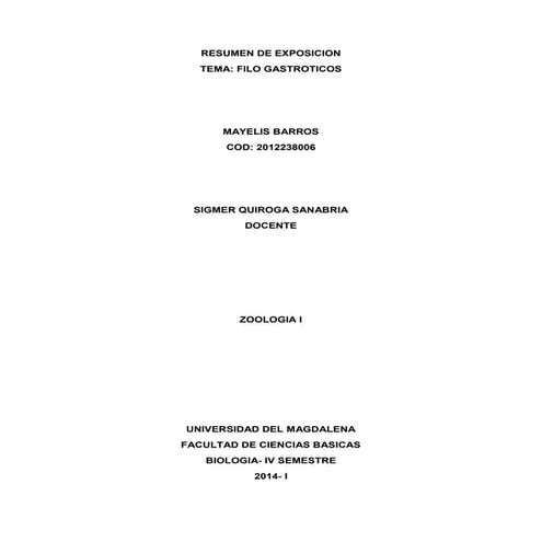 Resumen de la exposicion