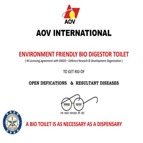 DRDO APPROVED AOV BIO TOILET PRESENTATION