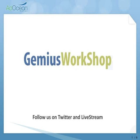 gemiusWorkShop 2011, AdOcean, Toms Panders