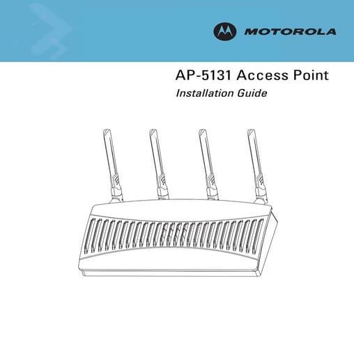 Ap 5131 access point installation guide