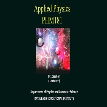 Applied Physics Engineering Lec 1 1 Pptx