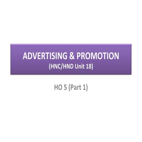 advertising and p