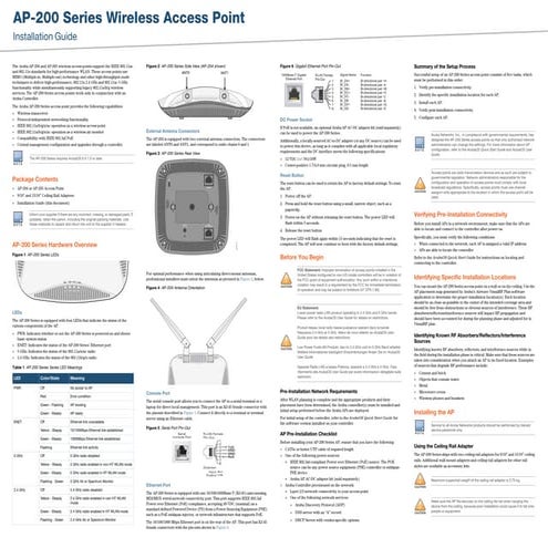Aruba AP 20X Installation Guide