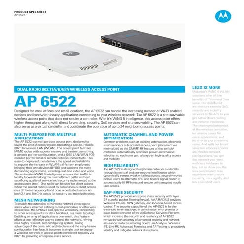 Ap6522 spec sheet