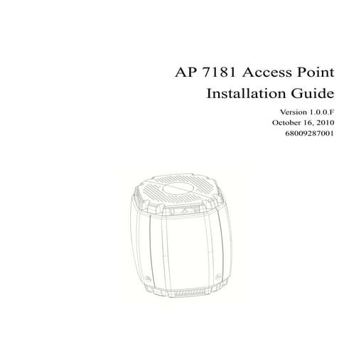 Ap7181 installation guide | PDF