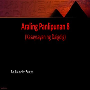 Ang Sinaunang Egypt at ang mga Ambag nito