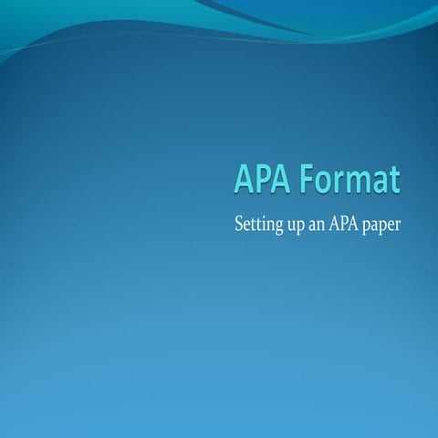 APA basics