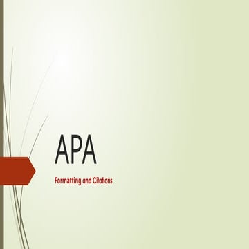 APA 7th edition, Formatting and Citation