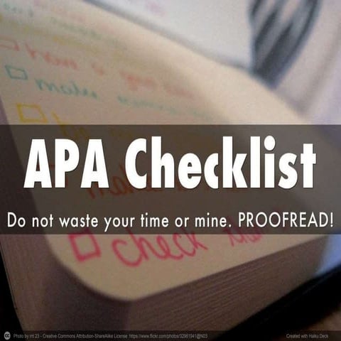 School of Ed APA Checklist