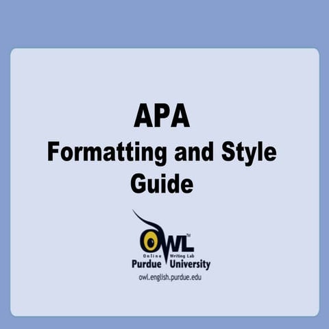Apa Citation Guide