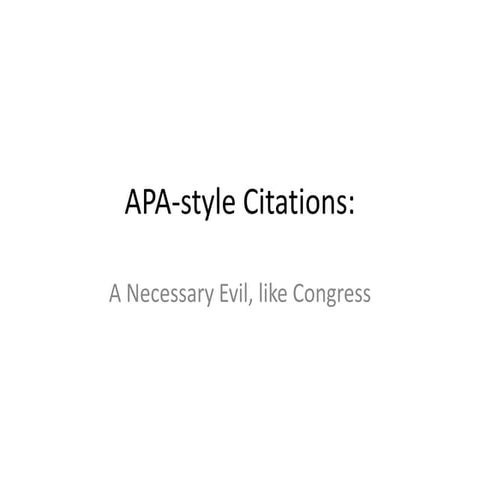 Apa style citations