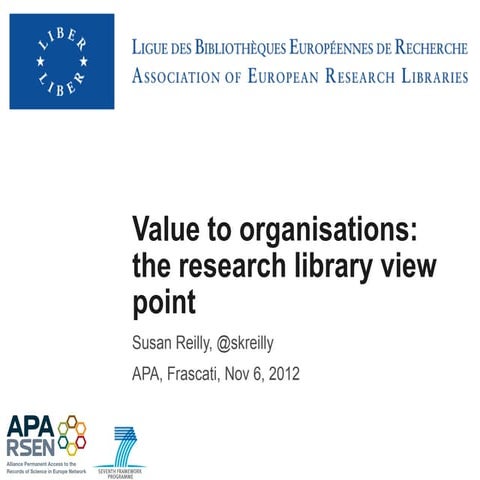 The value of digitally encoded information for libraries